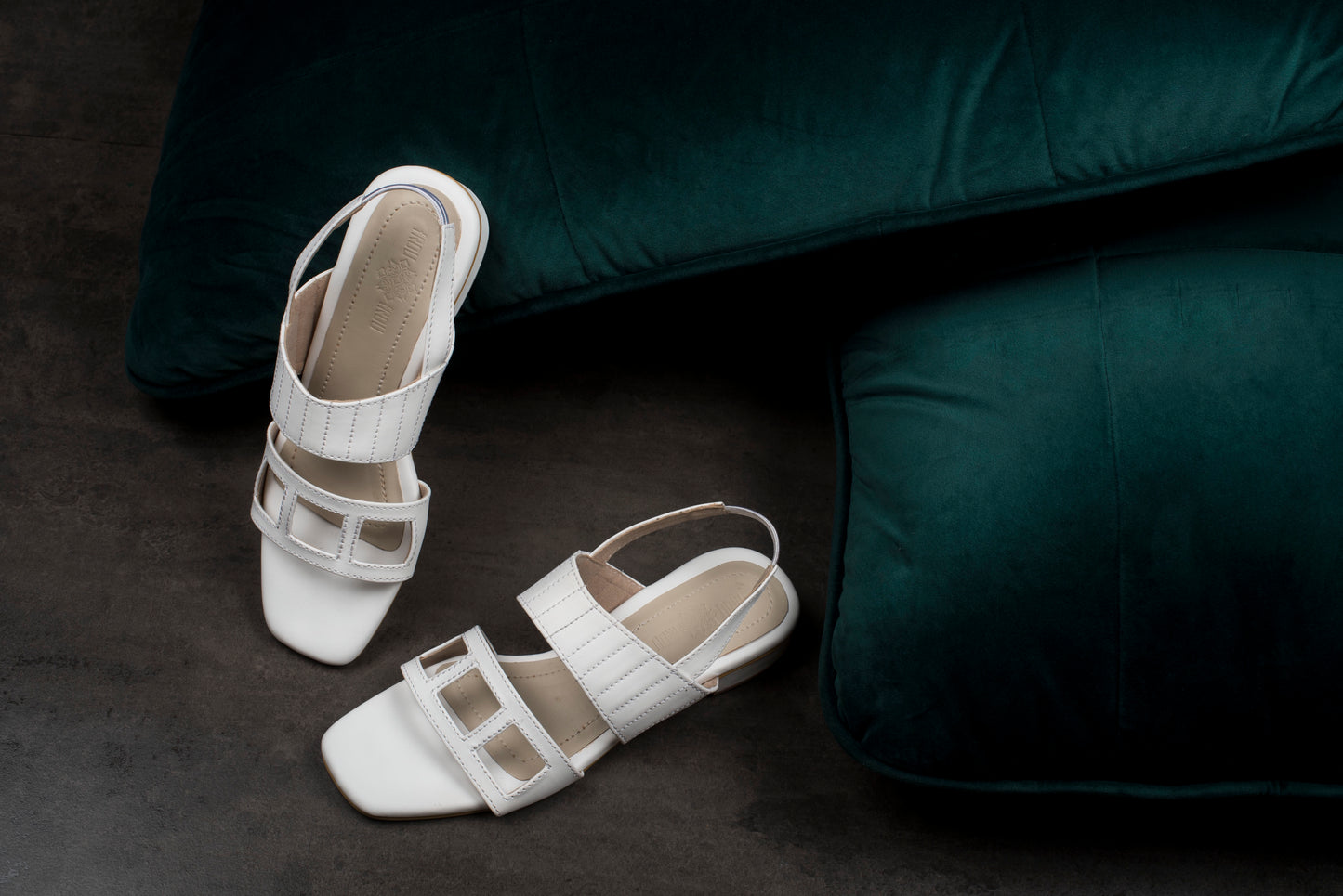 White Bria Sandals