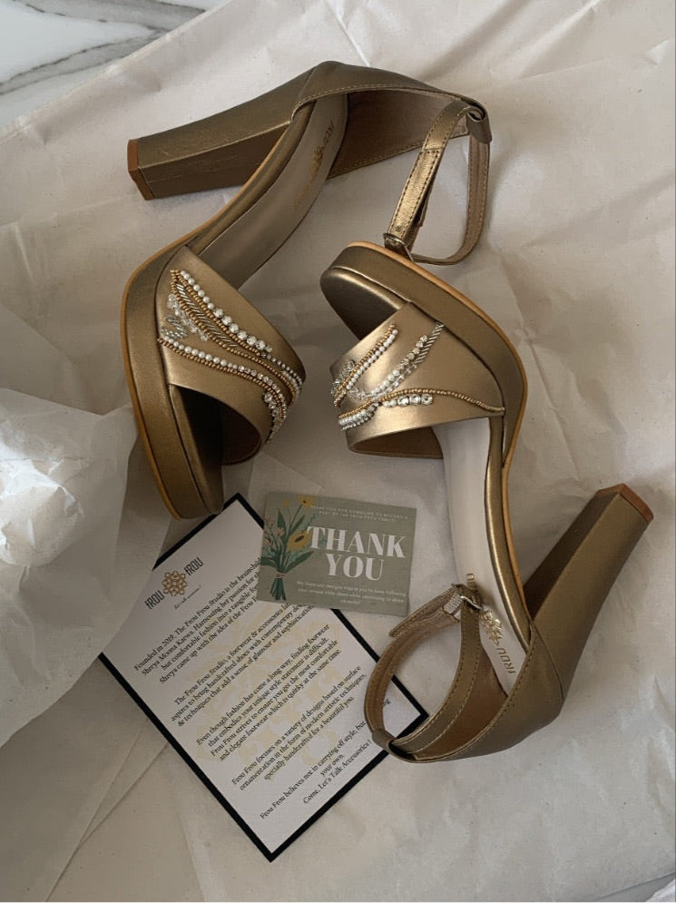 Aurelia Studded Block Heels