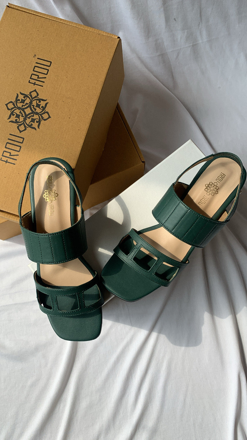 Forest Green Bria Sandals