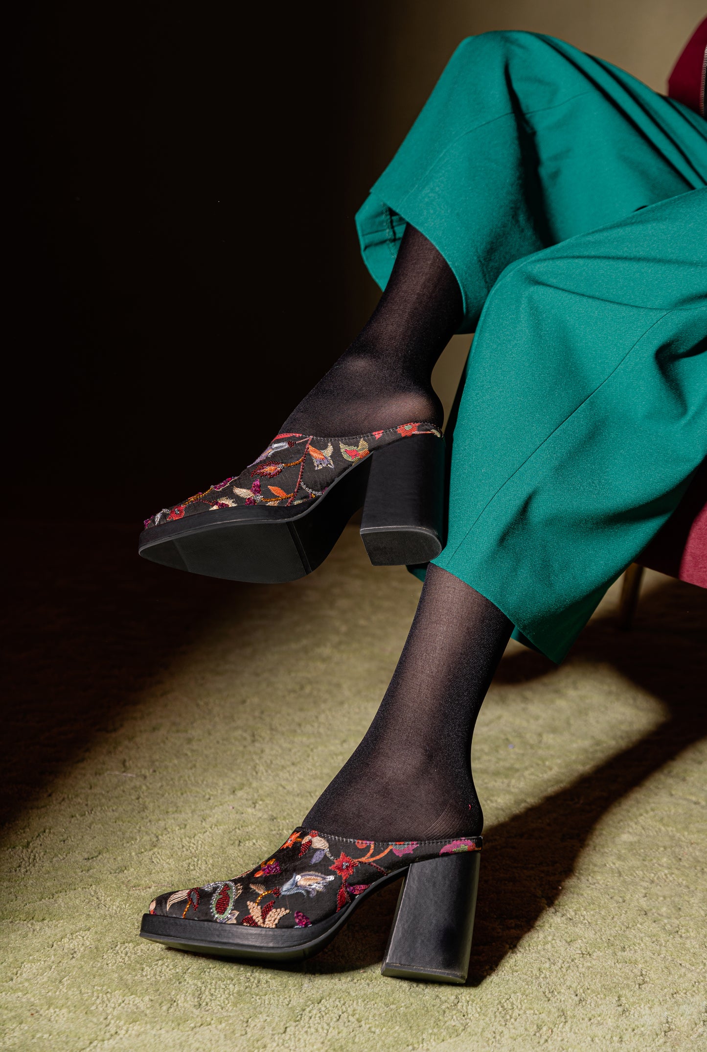 Petunia Sabot Mule Block Heels
