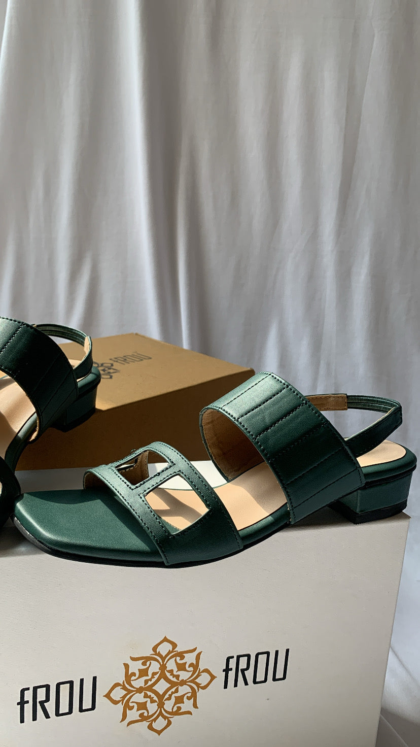 Forest Green Bria Sandals