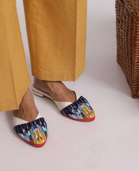 Pink Iris Mules
