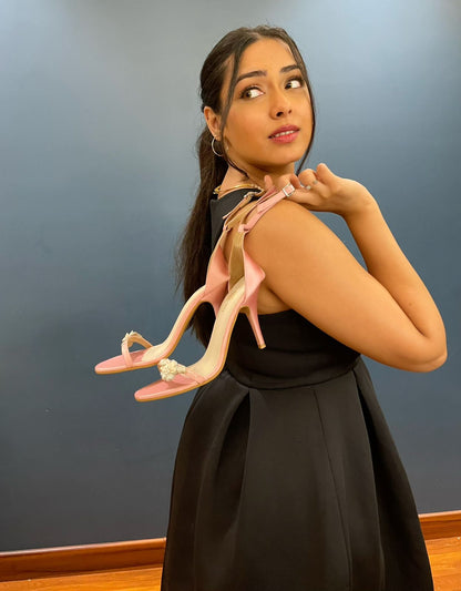 Metallic Pink Eliza Stilettos