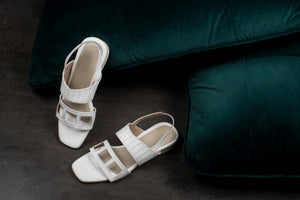 White Bria Sandals