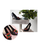 Black Melisande Court Shoe