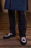 Black Palatine Chevron Tasseled Loafer