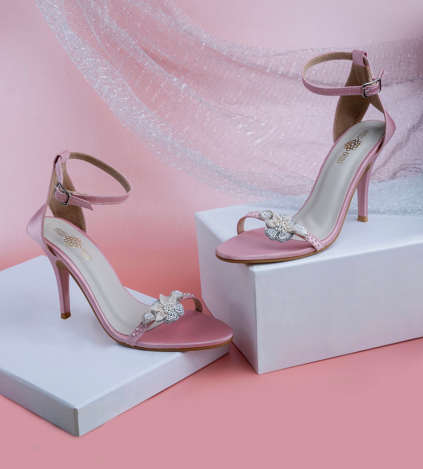 Metallic Pink Eliza Stilettos
