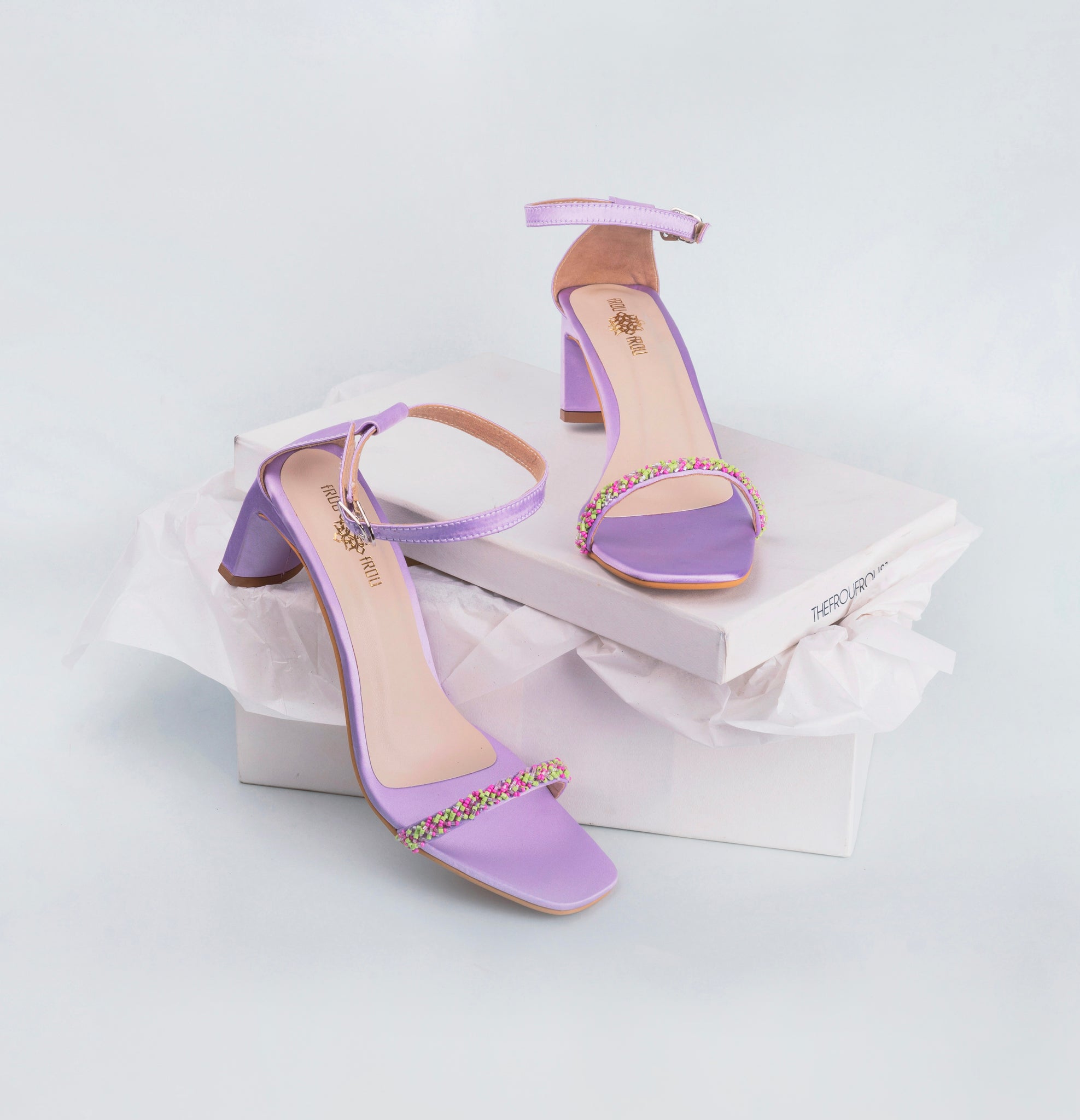 HYA Bestia Leather Ankle Tie Detailed High Heel Women's Shoes Lilac -  Wholesale Clothing Vendors