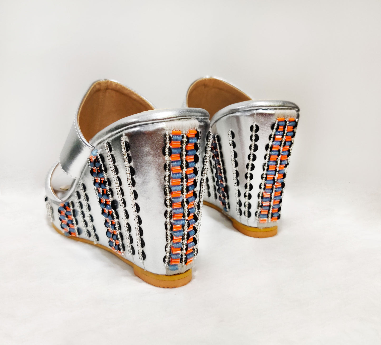 Vivienne Silver Wedges