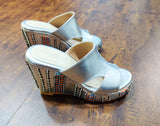 Vivienne Silver Wedges